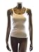 AIKO womens white scoop neck tank top S