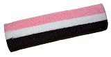 New Three Striped Sports Single Headband - Pink White Black