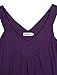 Women Sleeveless Tunic Top Pleated V Neck Tanks Vest Purple L