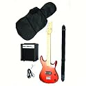 B-Guitars 36 Inch Junior Electric Guitar 3/4 Size with Amp Beginner Kit - Metallic Red
