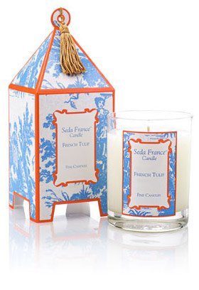 Seda France Classic Toile Collection FRENCH TULIP Pagoda Candle