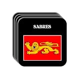 Aquitaine - "SABRES" Set of 4 Mini-Mousepad Coasters