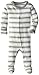 L'ovedbaby Unisex Baby Organic Snap Footie (Seafoam Stripe, 0-3m)