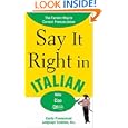 Say It Right in Italian (Say It Right! Series) by EPLS