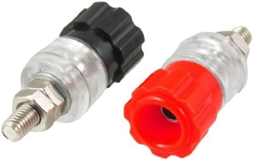 Clear Plastic Shell 4mm banana Socket Binding Post Terminal 2 piezas