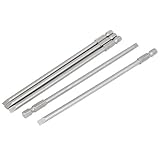 uxcell　ドライバービット　ねじ回しドリル　スロットヘッド　S2　シルバーグレイ　5個