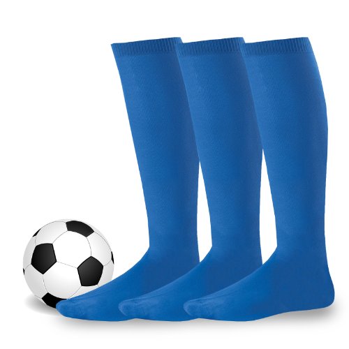 Soxnet Soccer Sports Team 3-pair Cushion Socks - Unisex (Children, Youth, Men, Women)