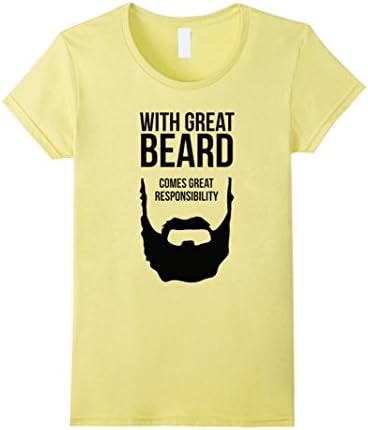 With Great Beard - Comes Great Responsibility - Female Large - Lemon