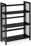 Folding/stacking Bookcase 27.5"w Black