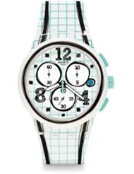 Swatch Just Enjoy Chronograph White Dial Silicone Strap Unisex Watch SUSW403