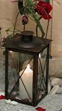 LATERNE STANDLATERNE MILANO ANTIK SCHWARZ METALL 20 CM EISEN