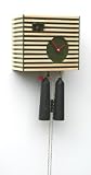 Modern cuckoo clock Bauhaus Design, green, 8 day