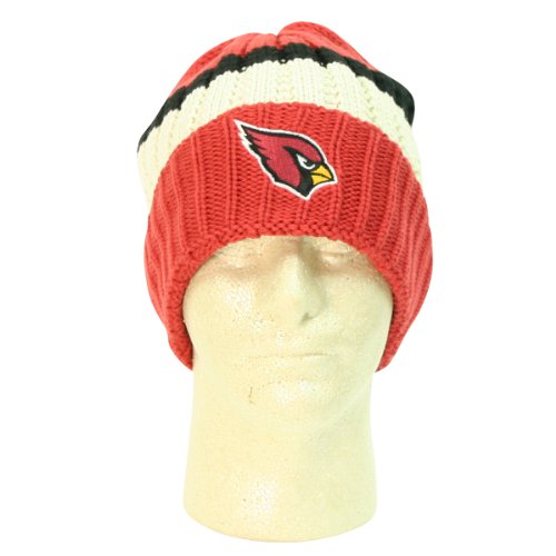 Arizona Cardinals Cable Style Winter Knit Hat - Red / White / Black