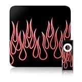 Red Neon Flames Design Apple TV Skin Decal Protective Sticker