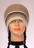 41Xg8FWnzhL. SL160  Light Brown Striped Winter Beanie Cap