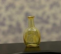 Dollhouse Miniature Yellow Handblown Glass Vase