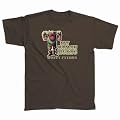 Spike Herren T-Shirt Monty Python "My Brain Hurts ", chocolate