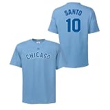 Mens Chicago Cubs Ron Santo Cooperstown Throwback Name and Number Tshirt - XL