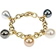 18K Yellow Gold Paspaley South Sea and Tahitian Cultured Pearl Bracelet