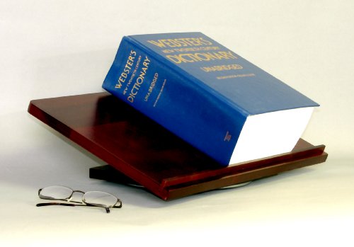 Swivel Dictionary Stand, Large, Solid Hardwood with a Dark Cherry Finish