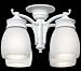 Casablanca Fans KGC1272 4-Light Center Stem Incandescent Fixture w/Side Glass Archite...
