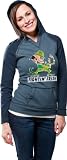 Notre Dame Fighting Irish Women's Navy Retro Brand Vintage Two-Tone Slit Neck Hooded Sweatshirt
