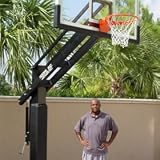 Pro Dunk Diamond: Ultimate Adjustable In-Ground Basketball Goal System with 72 Inch Backboard 8 Inch Pole and 5 Foot Extension for Outdoor Backyard Courts or Institutions