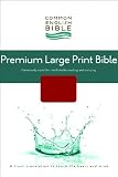 CEB Common English Bible Premium Large Print Decotone Crimson Red