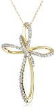10k Yellow Gold Diamond Cross Pendant (1/5 cttw, I-J Color, I3 Clarity)
