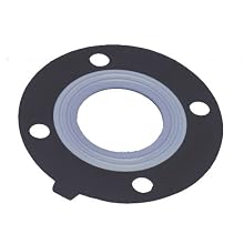 Asahi America Low Torque AV Gasket, EPDM, Full Face, 1-1/2" Pipe Size, 1.7" ID, 4.9" OD