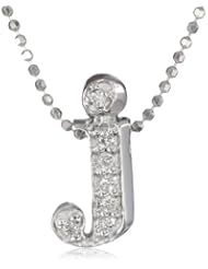 Alex Woo "Little Letters" Diamond and 14k White Gold Pendant Necklace, 16"