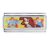 Animal Disney Aquarius Ariel Little Mermaid Licensed Italian Charms Bracelet Link