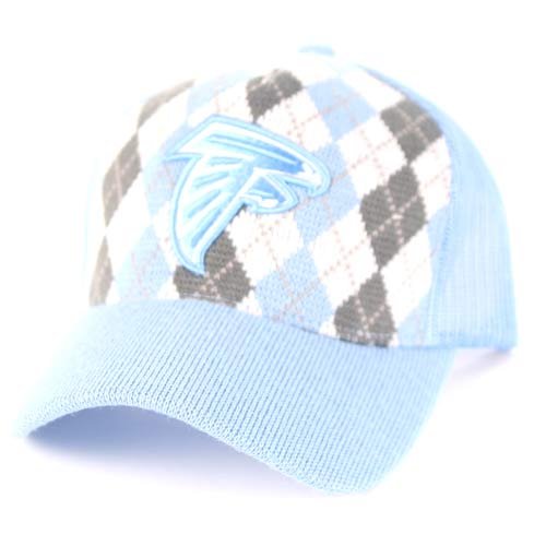 Atlanta Falcons NFL Reebok Ladies Blue Argyle Trucker Hat
