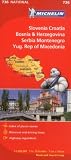 Michelin Slovenia Croatia Bosnia-Herzegovina Yugoslavia Former Yug. of Macedonia Map 736