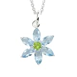 FOJO's Aqua & Peridot Flower Pendant