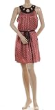TO THE MAX BCBG GARNET SATIN TWILL PRINT DRESS NEW L