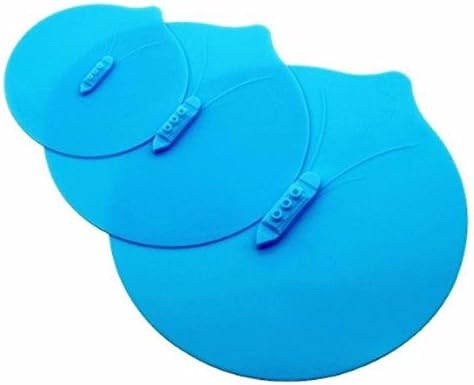 Steam Ship Silicone Steamer Lid Kitchen Tools Lid Cover for Pan (3 Blue)