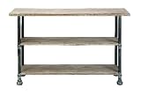 Elegant Wood Metal Console Table