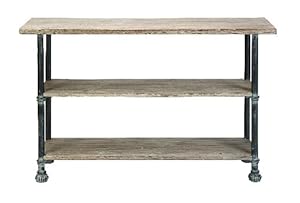 Antiqued Wood and Metal Console Table Antiqued Wood and Metal Console Table