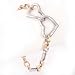 Jewelry : 14K 2-Tone Duo Heart Bracelet