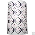 11" Mibo Modern Mod Lamp Shade Floral St. Bees Gray Red