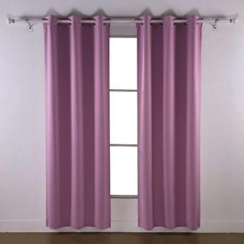 Angel Solid Grommet Blackout Panel Curtain Thermal - All Sizes (108" Extra Long, lilac)