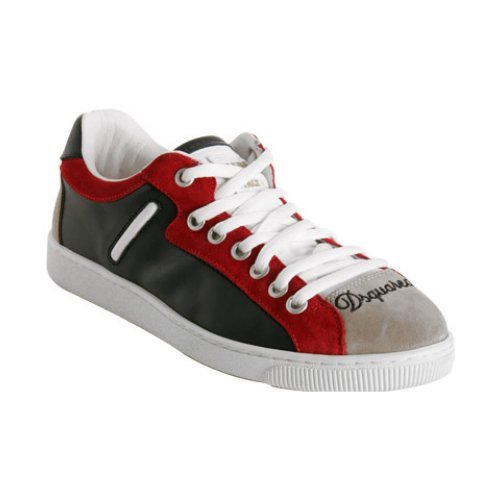 D.Squared red contrast leather sneakers (DSquared,Shoes,Mens Shoes)