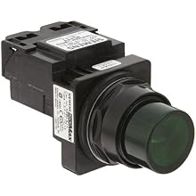 Siemens 52BL4J3 Heavy Duty Pilot Indicator Light, Water and Oil Tight, Plastic Lens, Transformer, 755 Type Lamp or 6V LED, Green, 480VAC Voltage