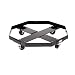 New Pig DRM484 Hot-Rolled Steel Octagonal Dolly, 800 lbs Capacity, 28-1/2" Diameter x 6" Height, Black, For Drum Spill Trays