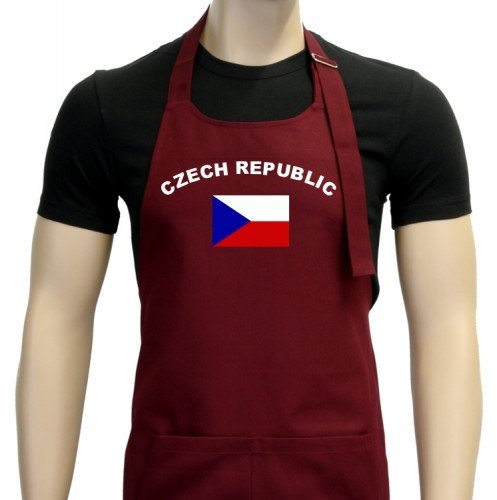 Coole-Fun-T-Shirts Uni Grillschürze EM 2012 Tschechien, rot, One size, GS10483_Tschechien_Wein
