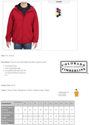 Colorado Timberline Men's Eagle 3 In 1 Microfiber Jacket-M (Yellow)