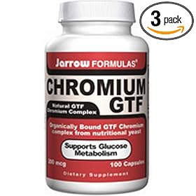 Jarrow Formulas Chromium Gtf, 100 Capsules (Pack of 3)