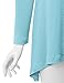 Lock and Love WT953 Womens Round Neck Long Sleeve Rib Trapeze Tunic Top L Aqua