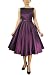 Vintage 50's design Purple Satin flare swing dress 8/S